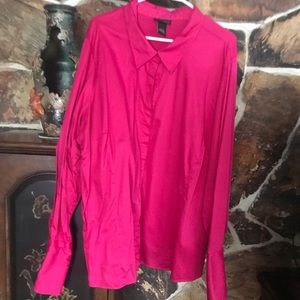 HOT Pink Blouse, long sleeves with big cuffs.